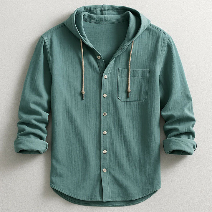 Edward Stone Hooded Button-Up Shirt