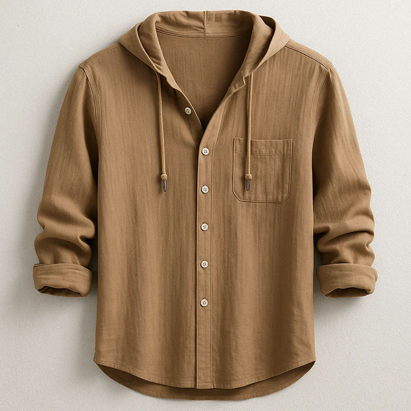 Edward Stone Hooded Button-Up Shirt