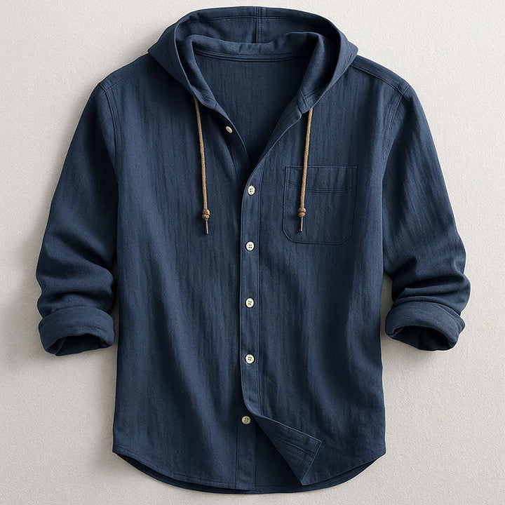 Edward Stone Hooded Button-Up Shirt