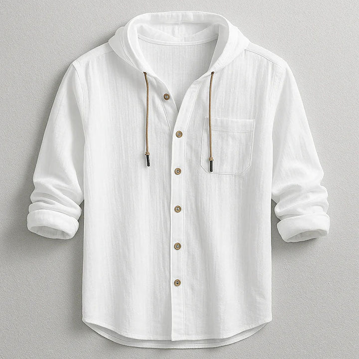 Edward Stone Hooded Button-Up Shirt