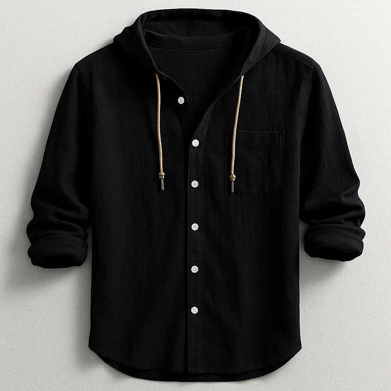 Edward Stone Hooded Button-Up Shirt