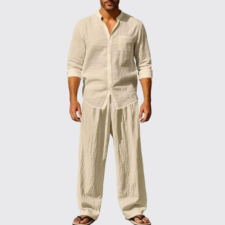 Edward Stone Linen Loose-Fit Two-Piece Outfit