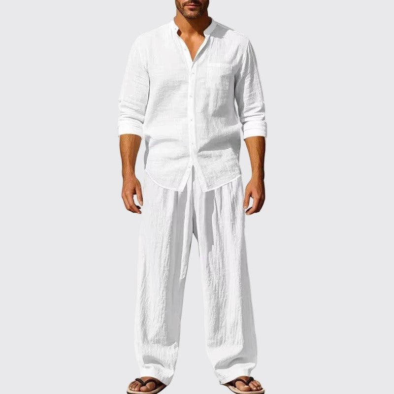 Edward Stone Linen Loose-Fit Two-Piece Outfit