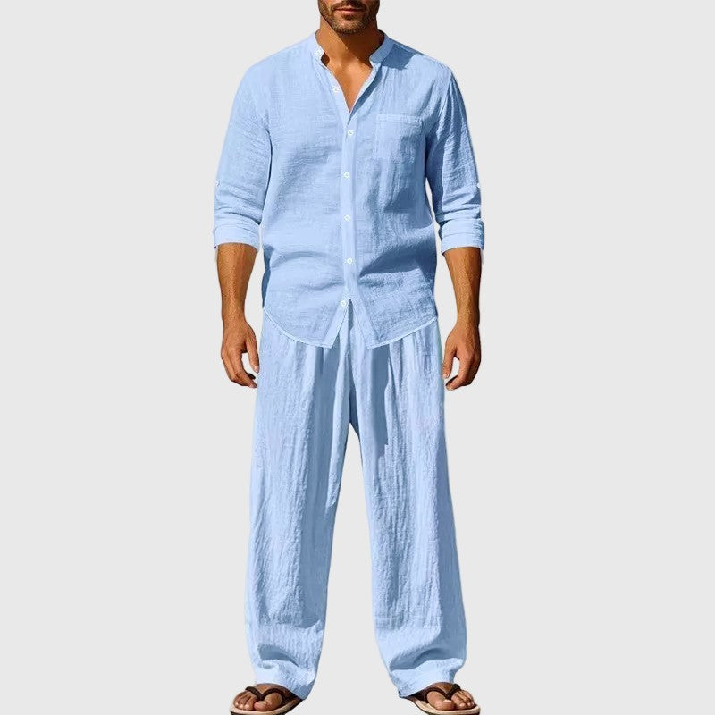Edward Stone Linen Loose-Fit Two-Piece Outfit