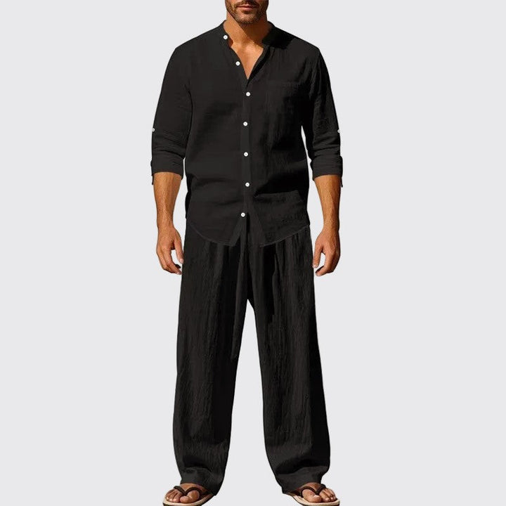 Edward Stone Linen Loose-Fit Two-Piece Outfit