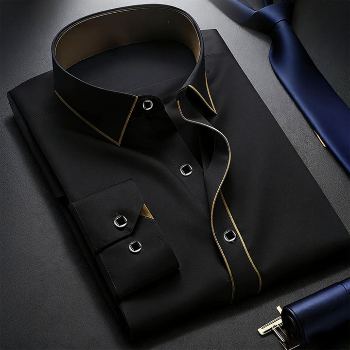 Edward Stone Long Sleeve Shirt with Contrast Trim