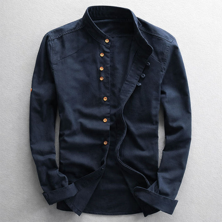 Edward Stone Long Sleeve Stand Collar Shirt