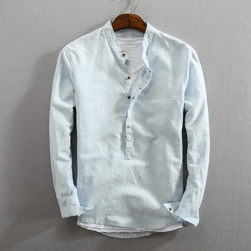 Edward Stone Long Sleeve Stand Collar Shirt