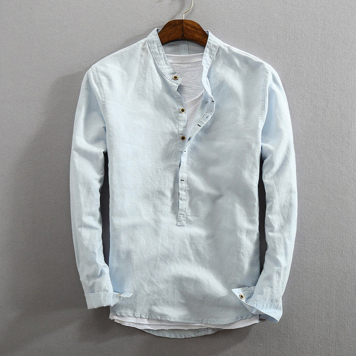 Edward Stone Long Sleeve Stand Collar Shirt