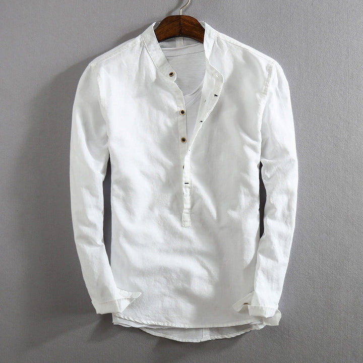 Edward Stone Long Sleeve Stand Collar Shirt