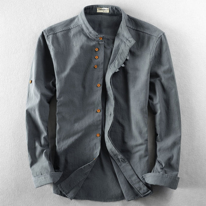 Edward Stone Long Sleeve Stand Collar Shirt