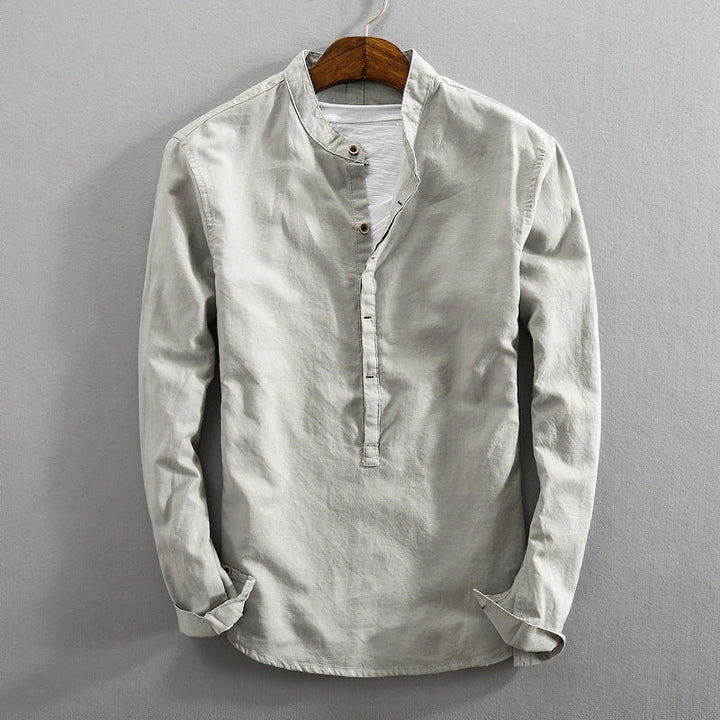 Edward Stone Long Sleeve Stand Collar Shirt