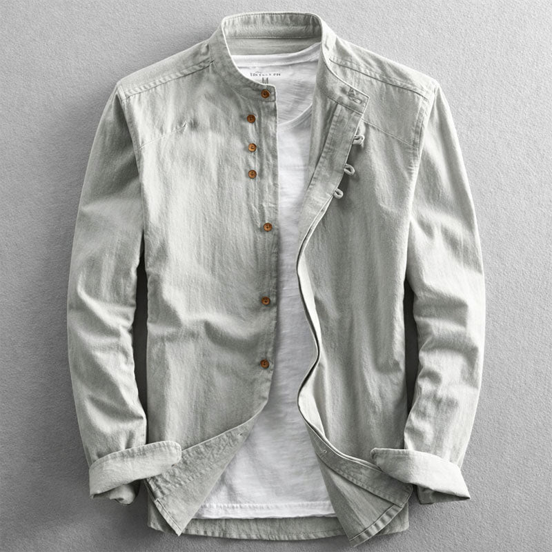 Edward Stone Long Sleeve Stand Collar Shirt