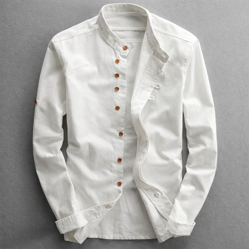 Edward Stone Long Sleeve Stand Collar Shirt