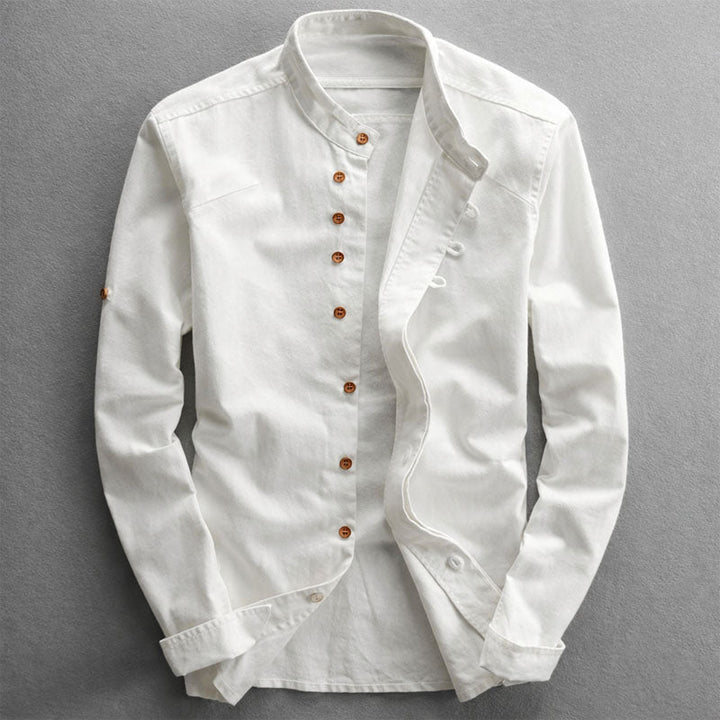 Edward Stone Long Sleeve Stand Collar Shirt