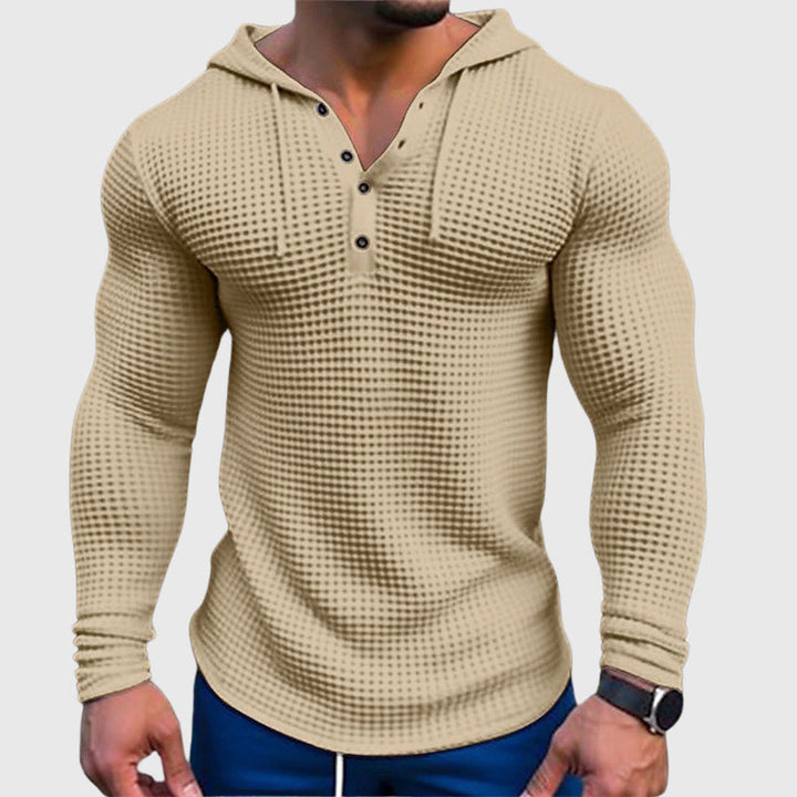 Edward Stone Long Sleeve Waffle Knit Hoodie