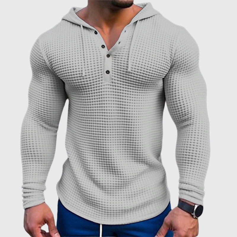 Edward Stone Long Sleeve Waffle Knit Hoodie