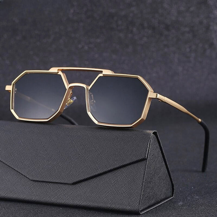 Aurels Octagonal Frame Metal Sunglasses