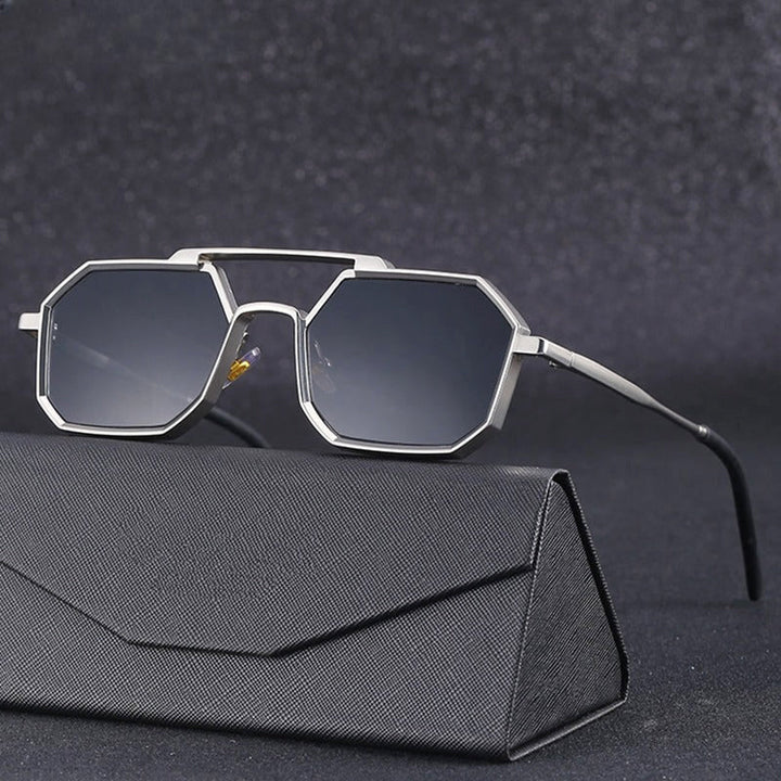 Aurels Octagonal Frame Metal Sunglasses