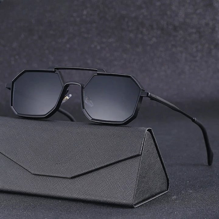 Aurels Octagonal Frame Metal Sunglasses