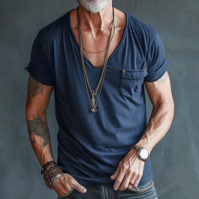 Edward Stone Pocket Front V-neck Shirt