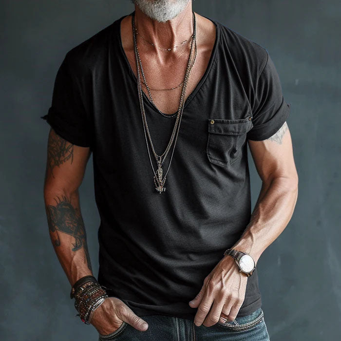Edward Stone Pocket Front V-neck Shirt