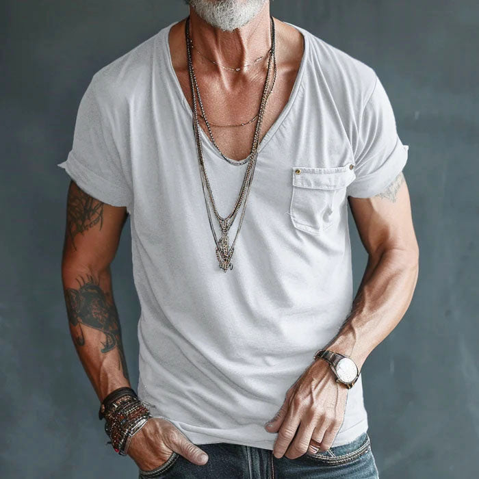 Edward Stone Pocket Front V-neck Shirt