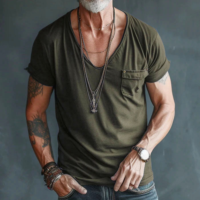 Edward Stone Pocket Front V-neck Shirt