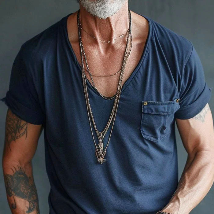 Edward Stone Pocket Front V-neck Shirt