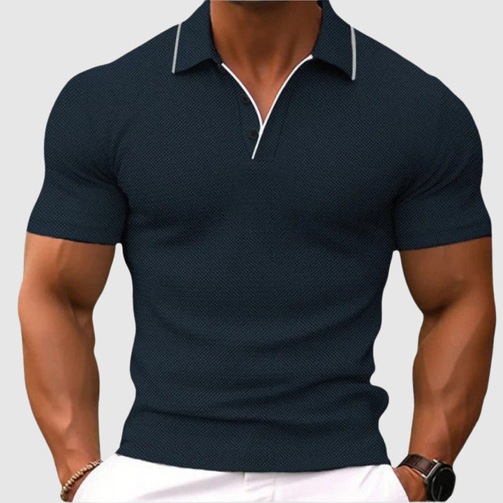Edward Stone Polo Shirt with Textured Knit