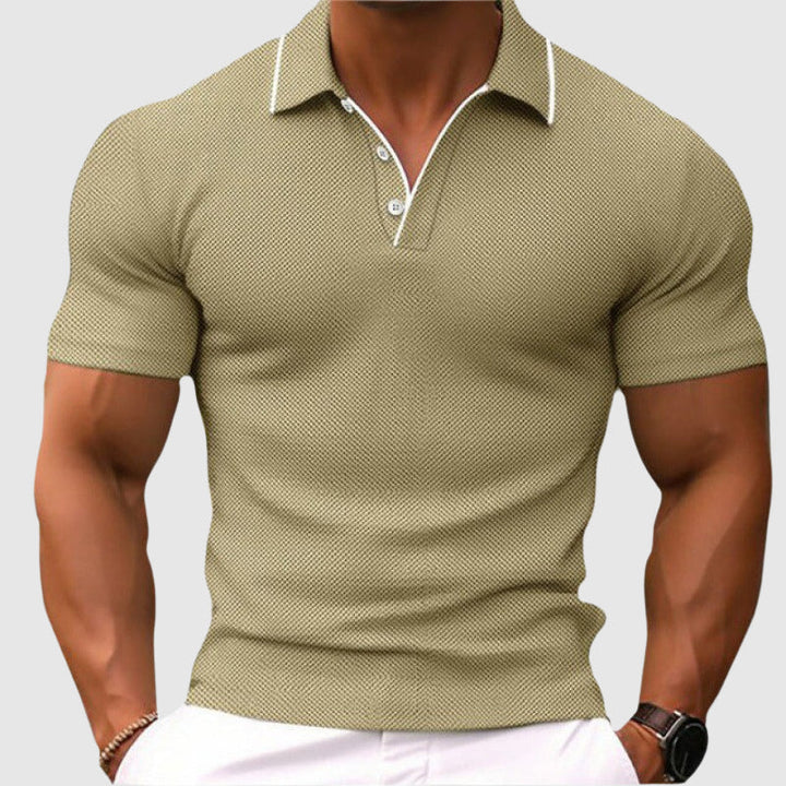 Edward Stone Polo Shirt with Textured Knit