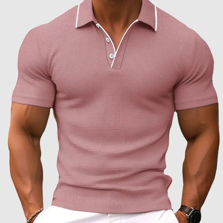 Edward Stone Polo Shirt with Textured Knit