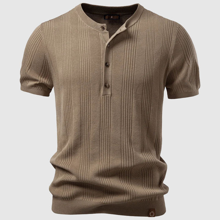 Edward Stone Ribbed Henley T-Shirt
