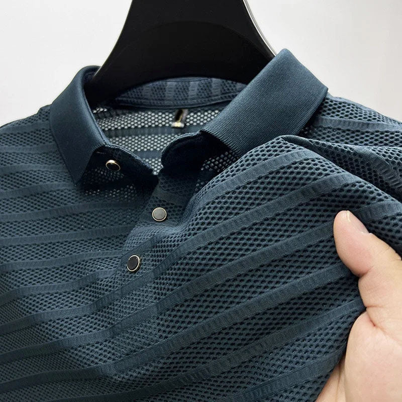 Edward Stone Striped Pattern Polo Shirt