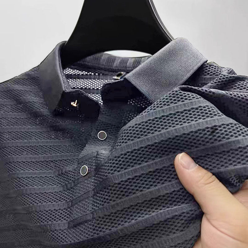 Edward Stone Striped Pattern Polo Shirt