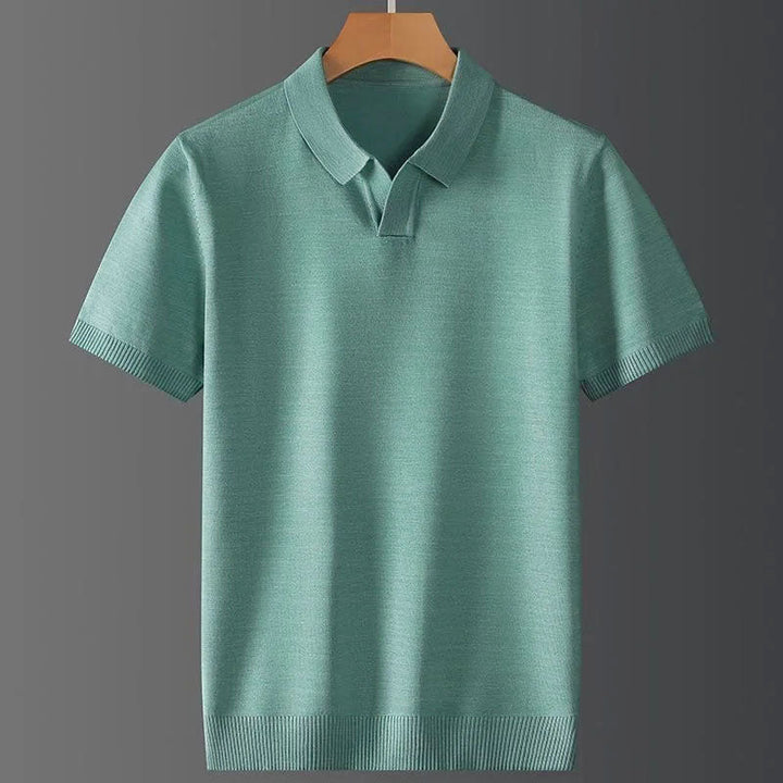 Edward Stone Textured Knit Polo Shirt