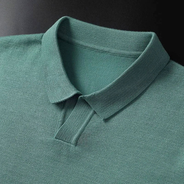 Edward Stone Textured Knit Polo Shirt