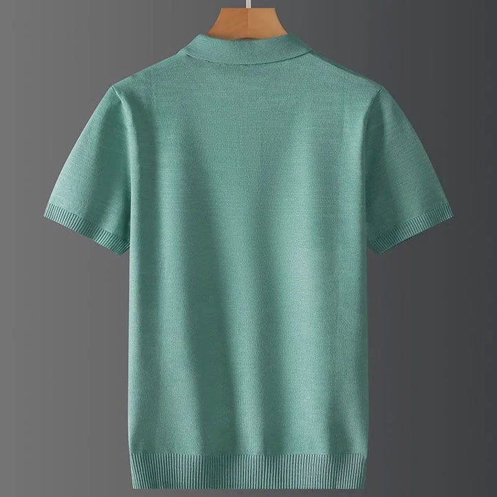 Edward Stone Textured Knit Polo Shirt