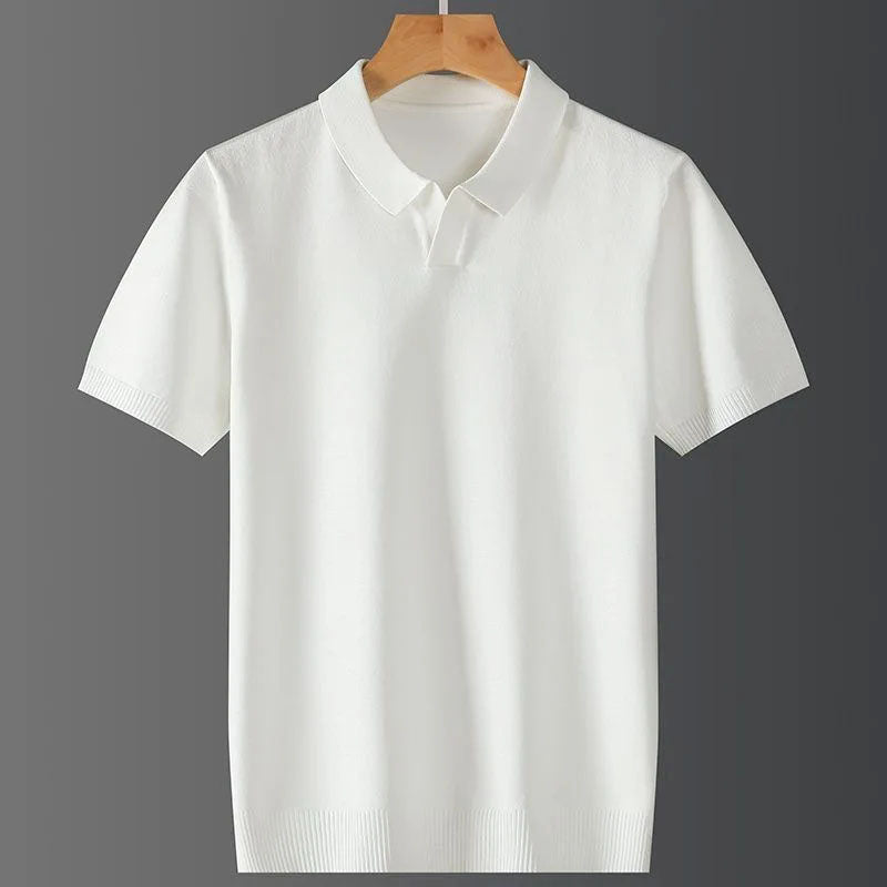 Edward Stone Textured Knit Polo Shirt