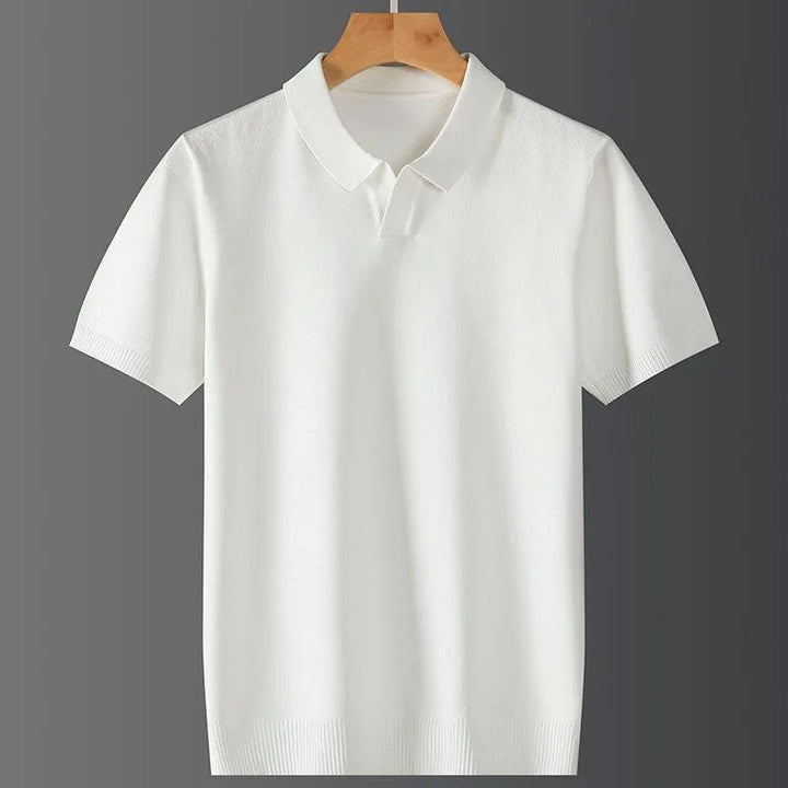 Edward Stone Textured Knit Polo Shirt