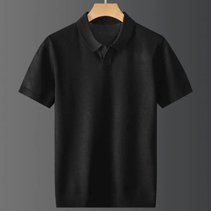 Edward Stone Textured Knit Polo Shirt