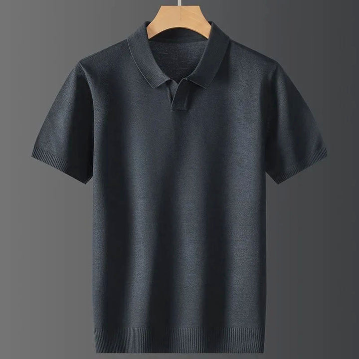 Edward Stone Textured Knit Polo Shirt