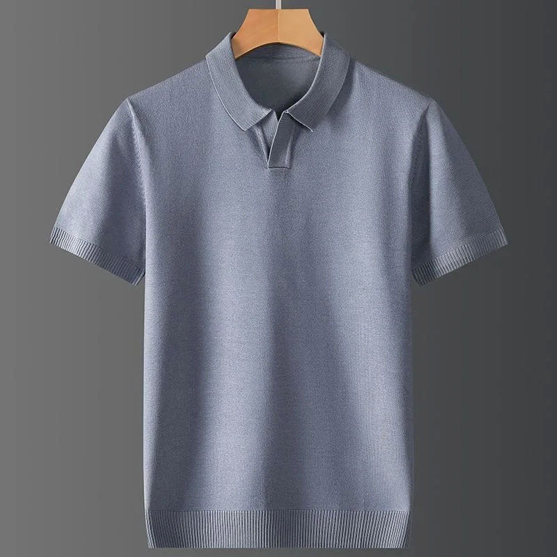 Edward Stone Textured Knit Polo Shirt
