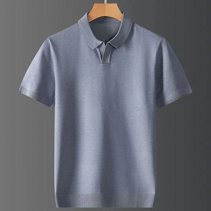Edward Stone Textured Knit Polo Shirt