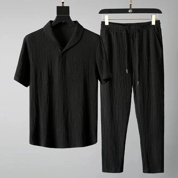 Edward Stone Textured Short Sleeve Set