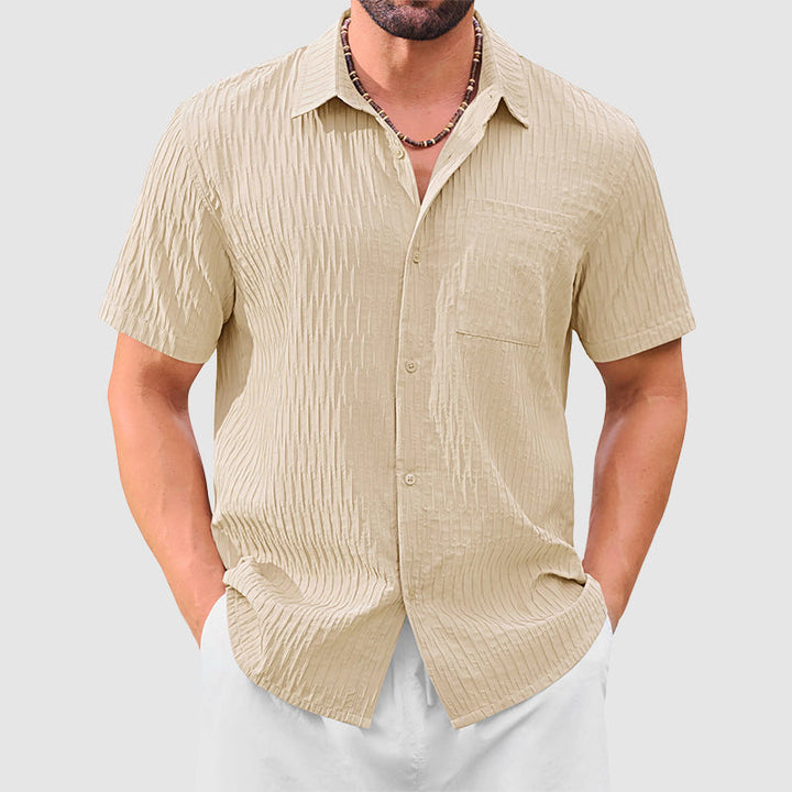 Edward Stone Textured Short Sleeve Button Shirt