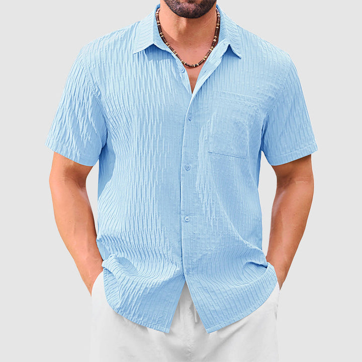 Edward Stone Textured Short Sleeve Button Shirt