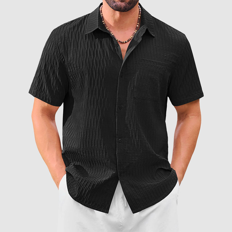 Edward Stone Textured Short Sleeve Button Shirt