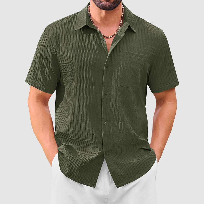 Edward Stone Textured Short Sleeve Button Shirt