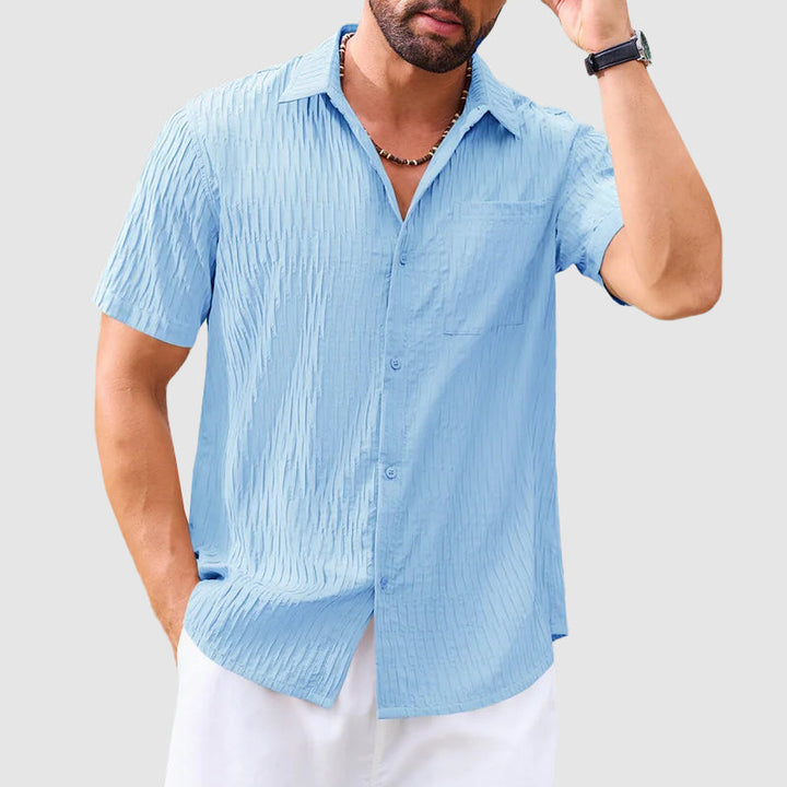 Edward Stone Textured Short Sleeve Button Shirt